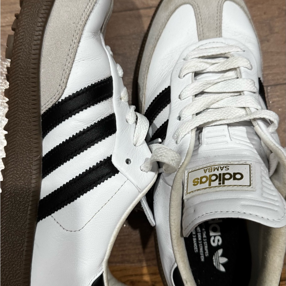 Adidas Samba White Black Men's Sneakers —golf shoes men’s 6.5 women’s 7.5